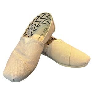 Tom's Alpargata Slip-On Shoes, Cream, Women's Size 6.5, EUC